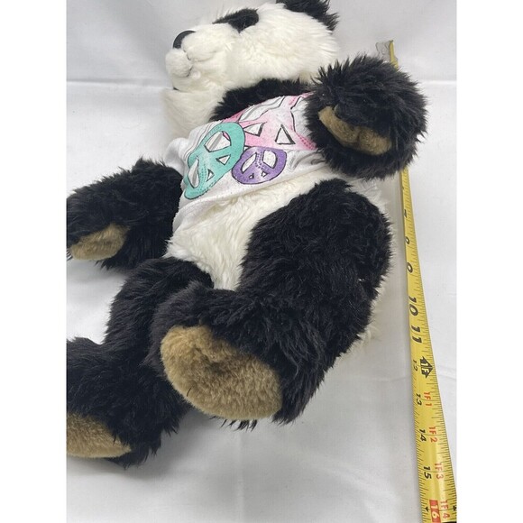 VTG Build A Bear Panda Bear With 3 Peace Sign Tee Shirt Plush Stuffed Animal Toy - Picture 14 of 14
